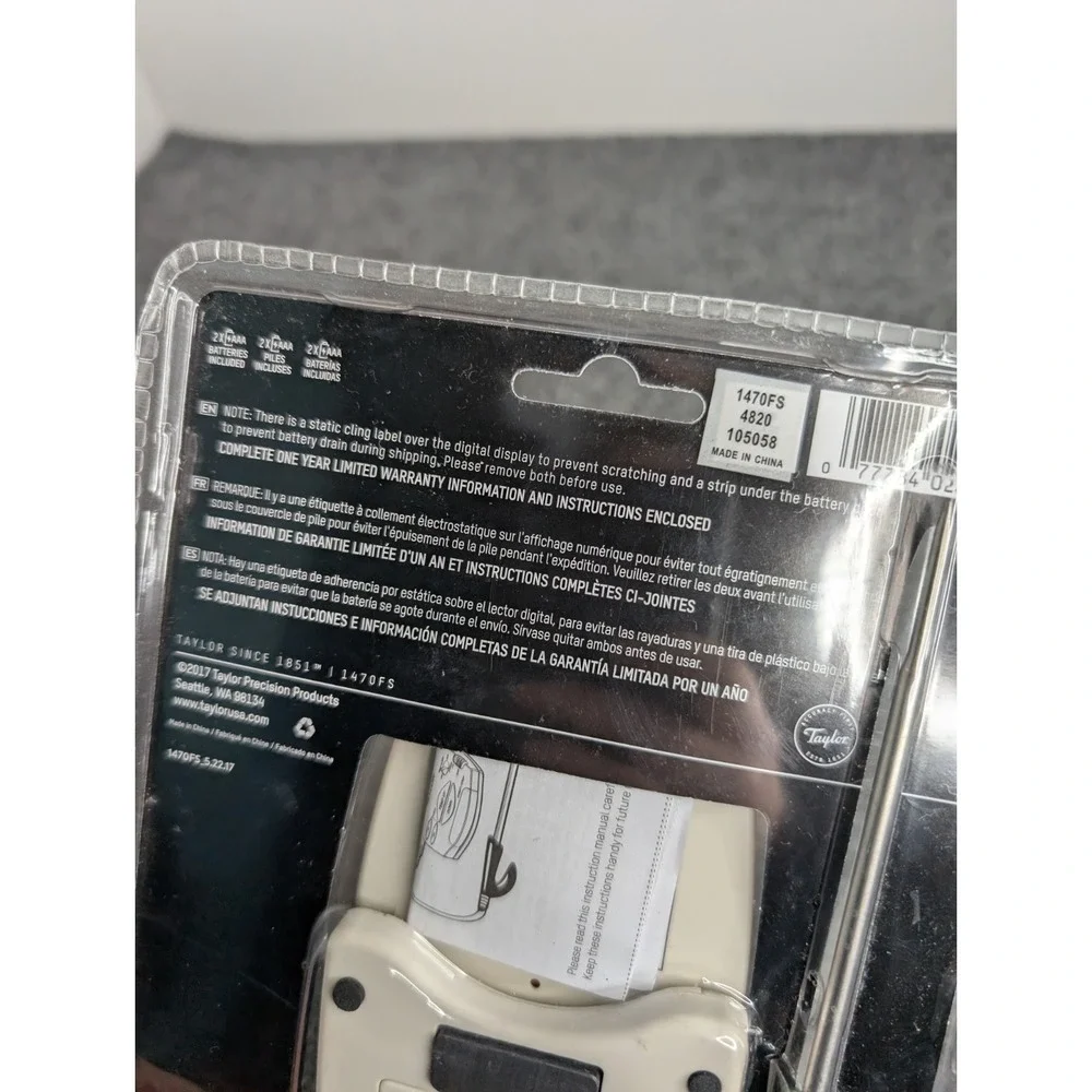 NEW Taylor Programmable Thermometer‎ & Timer 1470FS SEALED